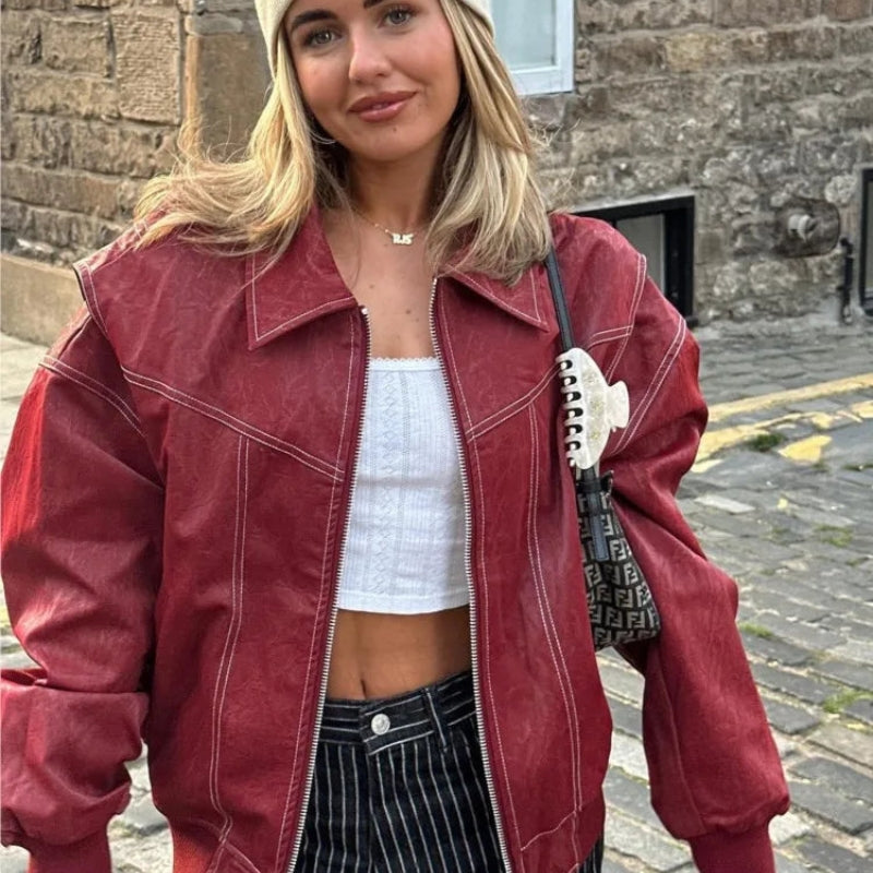 Anna - Lange Mouwen Ritsjack met Zakjes Velani