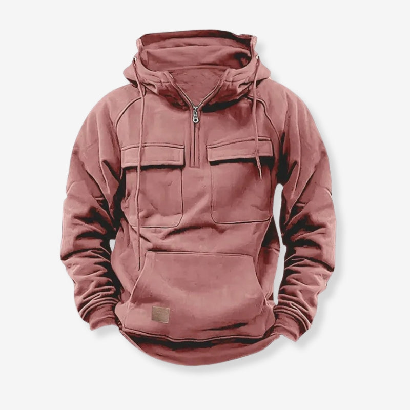 Lioren – Loose-fit jas met lange mouwen capuchon en zakken Velani