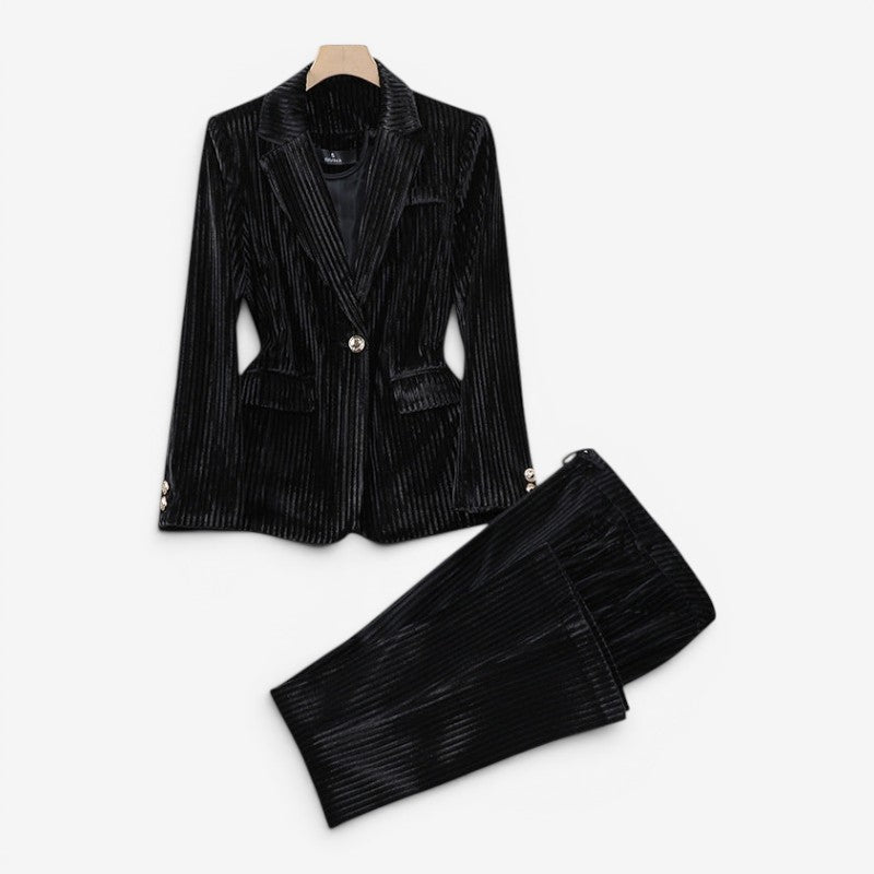 Women's Two Piece Blazer and Trousers Set