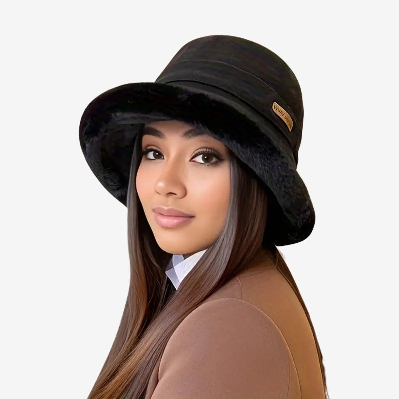 Laura – Thickened bucket hat with inner lining wide brim
