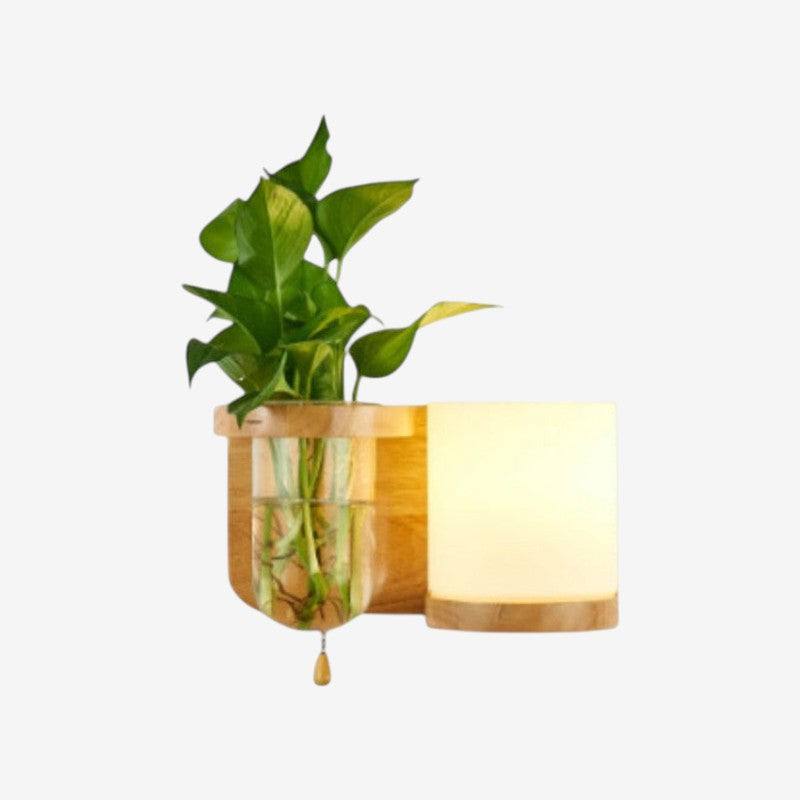 LumenGlow – LED Wall Lamp with Flower Pot Design