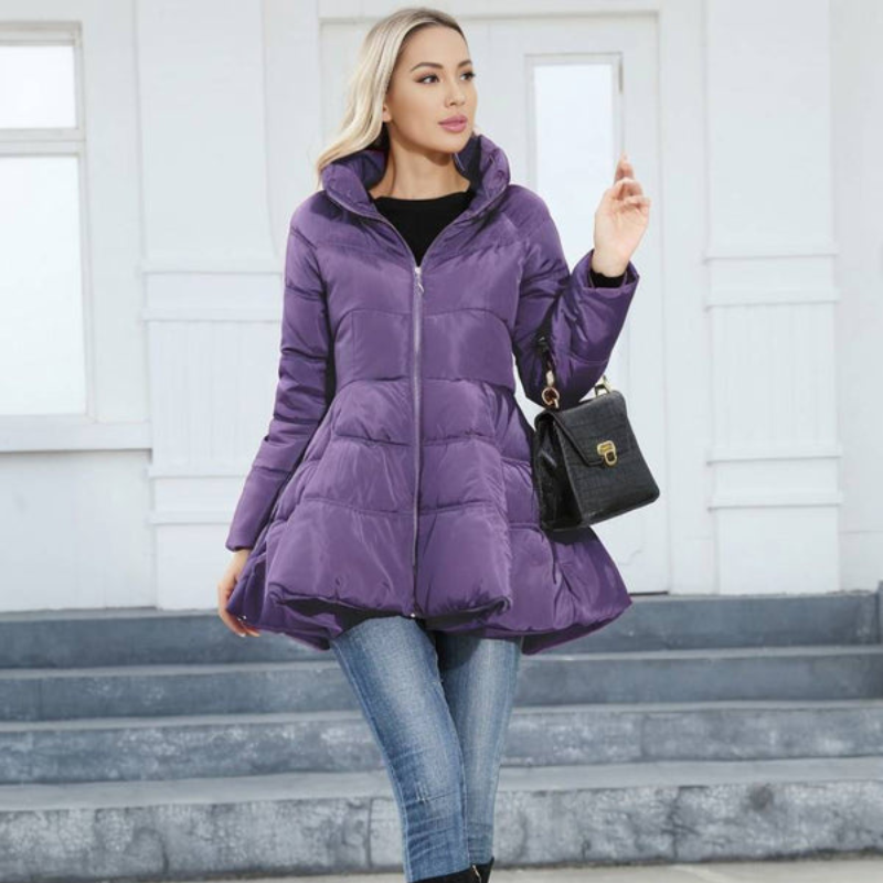 Nora – Chaqueta de manga larga con bolsillos y cuello alto