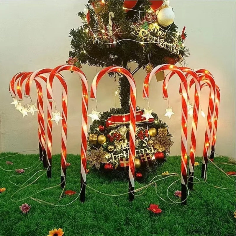 CandyGlow – LED Decoratieve Graslamp met Suikerstok Ontwerp Velani