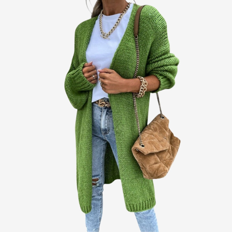 Liana – Abrigo de manga larga con dobladillo acanalado