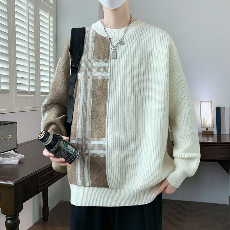 Noah – Long Sleeve Sweater with Ribbed Hem and Round Neck