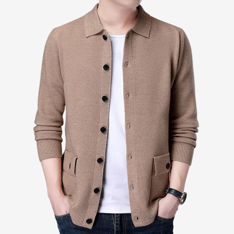 Oliver – Long Sleeeve Cardigan with Pockets and Buttons