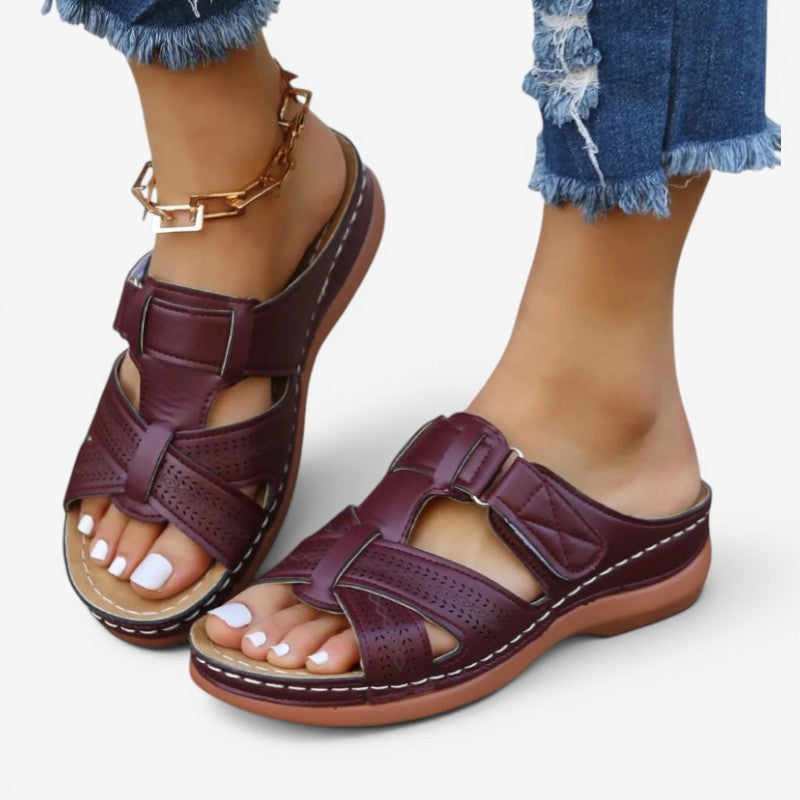 Women’s Wedge Sandals with Velcro Strap