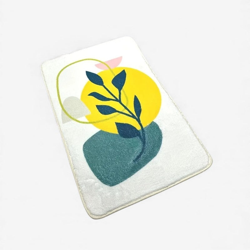 LeafStep – Deurmat met Geborduurd Bladeren Ontwerp Velani