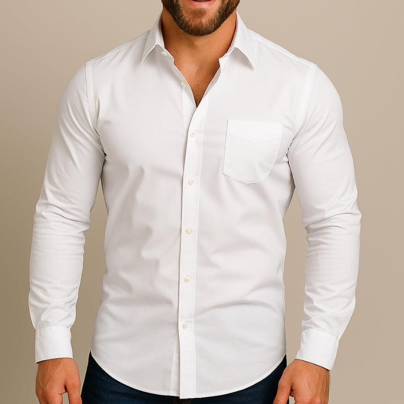 Men's Slim Fit Long Sleeve Button Down Shirt