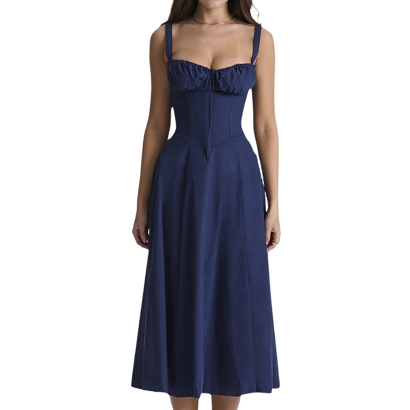 Addison – Mouwloze Jurk met Hoge Taille en Bloemenprint Velani