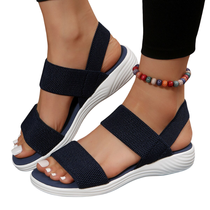 Arabella – Sandalen met Sleehak Bandjes en Mesh-Design Velani