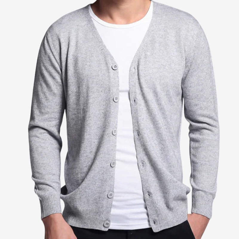 Daniel – V Neck Sweater With Ribbed Hem And Long Sleeves