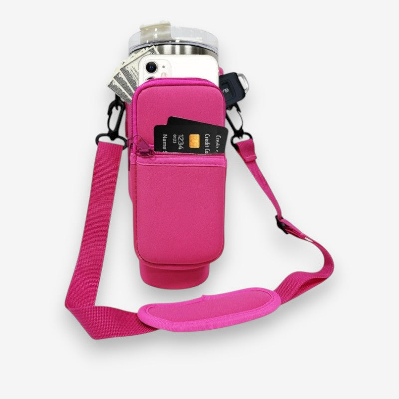 HydraCarry – Compact Tumbler Bag with Phone Pocket and Strap