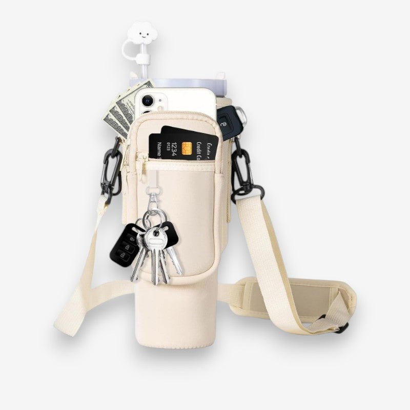 HydraCarry – Compact Tumbler Bag with Phone Pocket and Strap