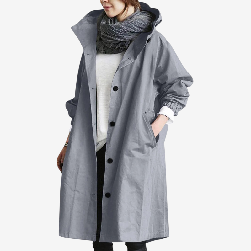 Women’s Cozy Oversized Long Sleeve Trench Coat