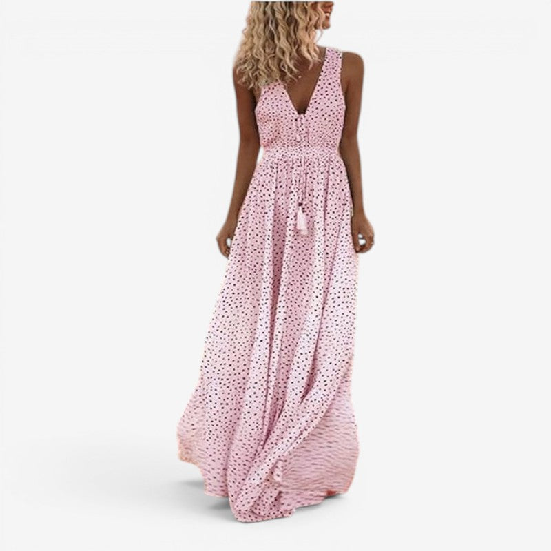 Women’s Maxi Dress Sleeveless V Neck