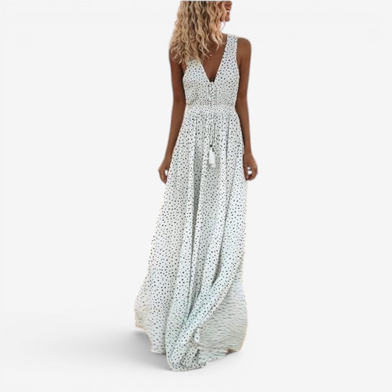 Women’s Maxi Dress Sleeveless V Neck
