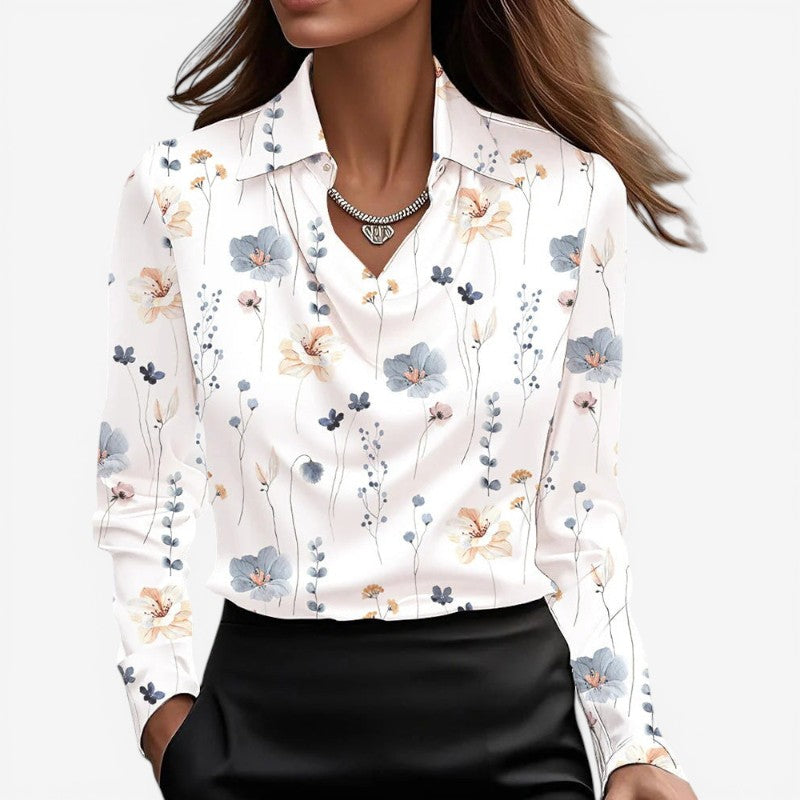 Women’s High Collar Slim Fit Blouse