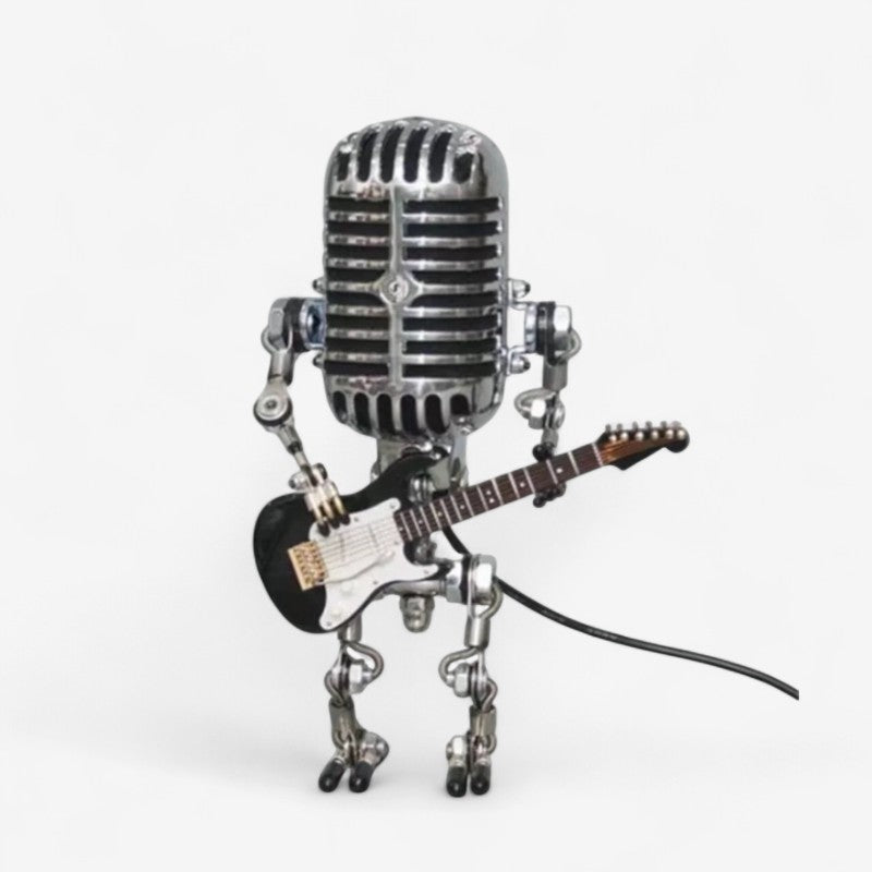 LumiTune – LED Lamp in Robot Microfoon Design met Gitaar Velani