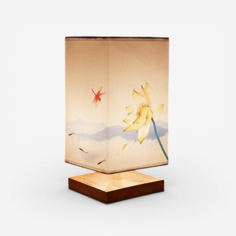 LumaFlora – Decorative LED Table Lamp with Floral Print