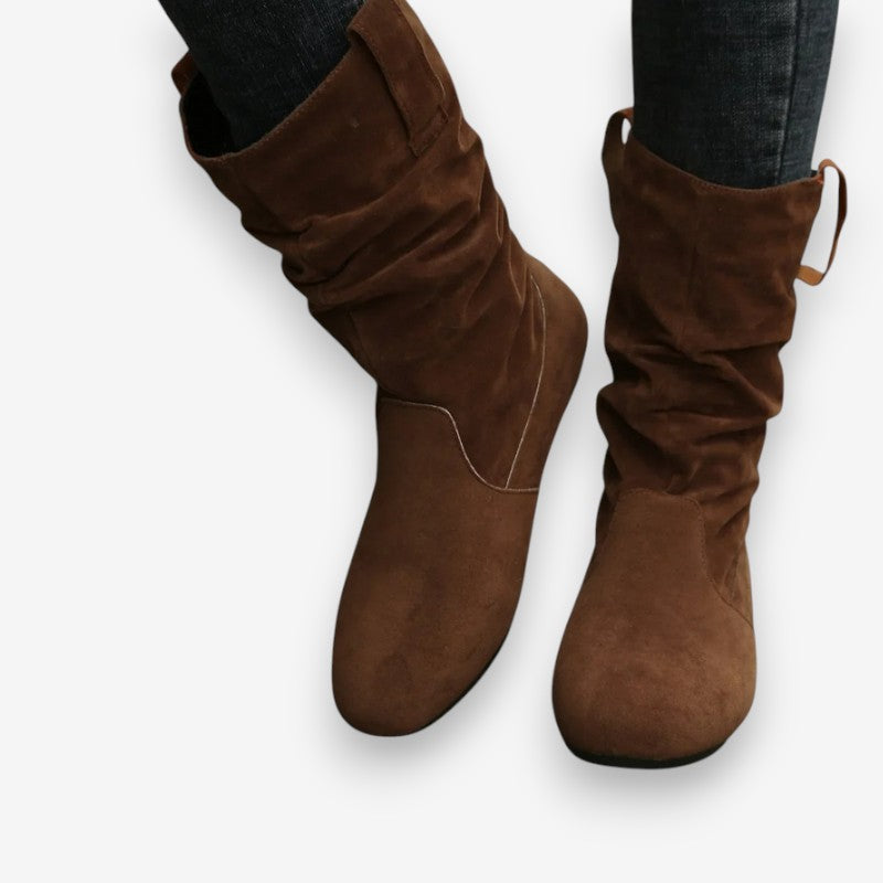 Clara – Round Toe Boots With Anti Slip Grip