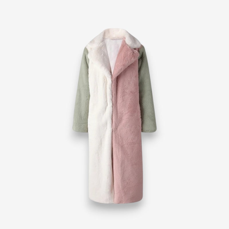 Chloe – Long Sleeve Coat with Turn Down Collar and Pockets