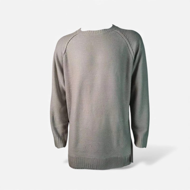 Lucas – Long Sleeve Sweater with Ribbed Knitting Design