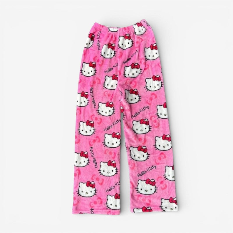 Luna – Wide-Leg Pants with Cat Print
