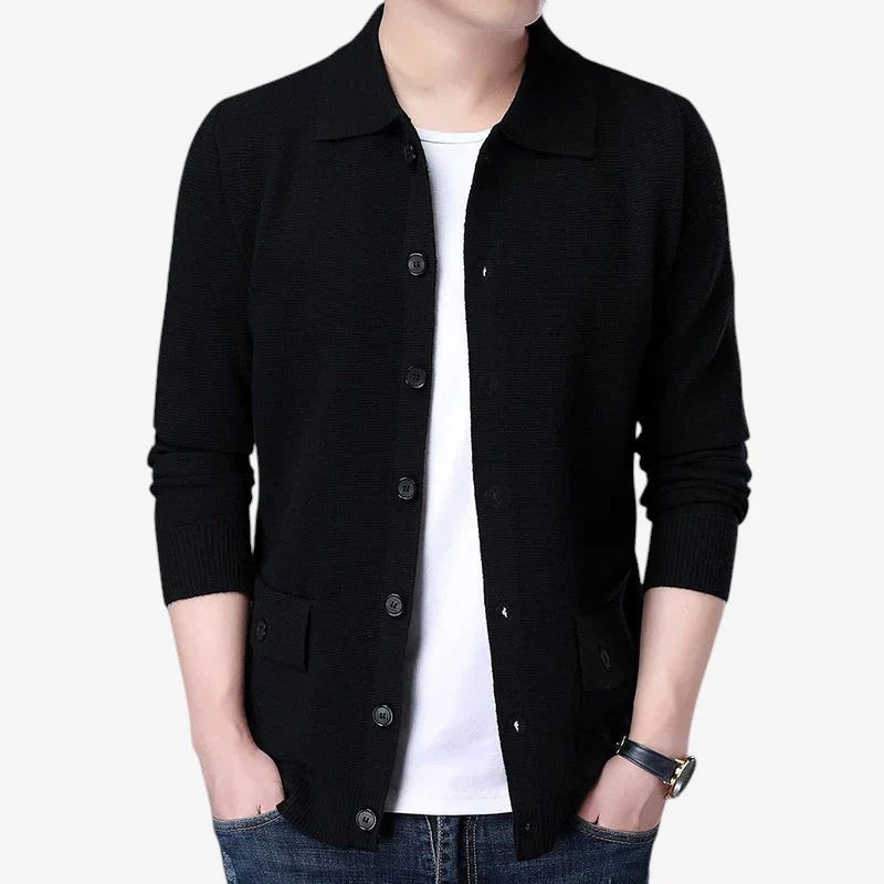 Oliver – Long Sleeeve Cardigan with Pockets and Buttons