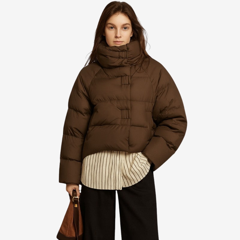 Elora – Long Jacket with Button Closure