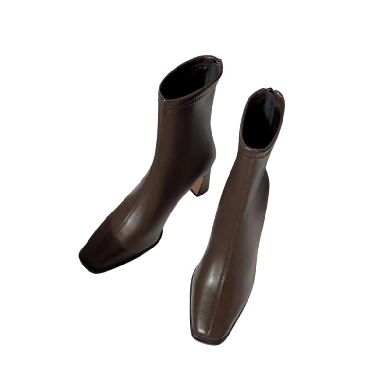 Giada – Enkellaarsjes met Vierkante Neus en Dikke Hak Velani