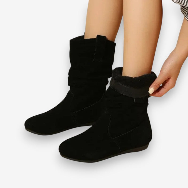 Clara – Round Toe Boots With Anti Slip Grip