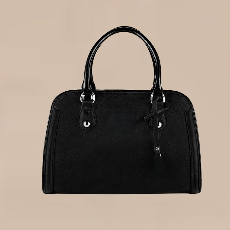 Women Structured Handbag Double Zipper