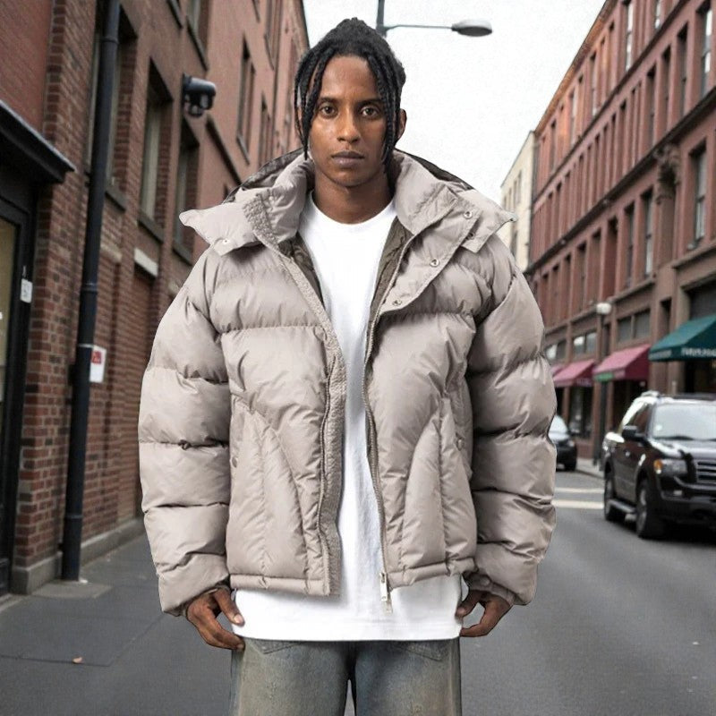 Alexander – Abrigo de manga larga con cierre de cremallera y bolsillos