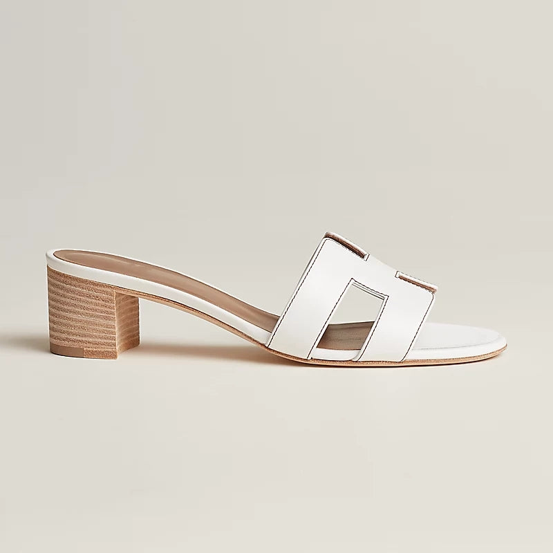 Isabella – Mid High Heel Sandals with Open Toe And Slip-On