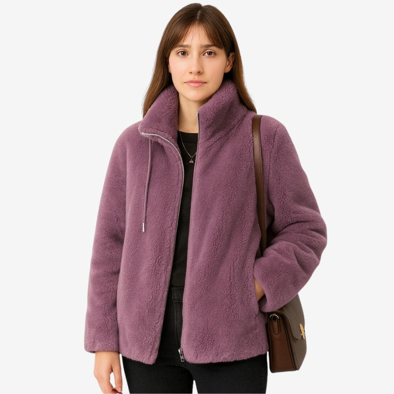 Nora – Chaqueta de manga larga con cierre de cremallera y cuello alto