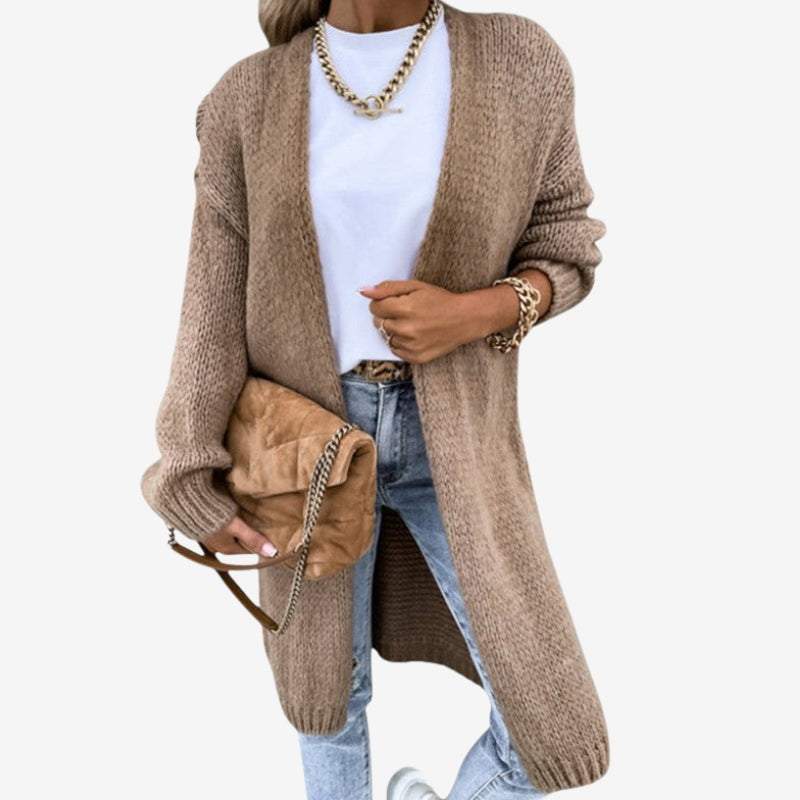 Liana – Abrigo de manga larga con dobladillo acanalado