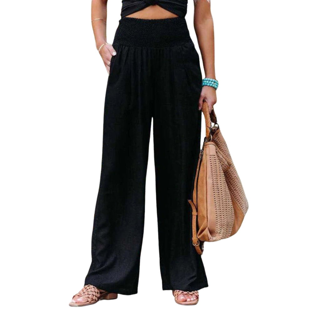 Laura – Wijde Broek met Zakken en Losse Pasvorm Velani