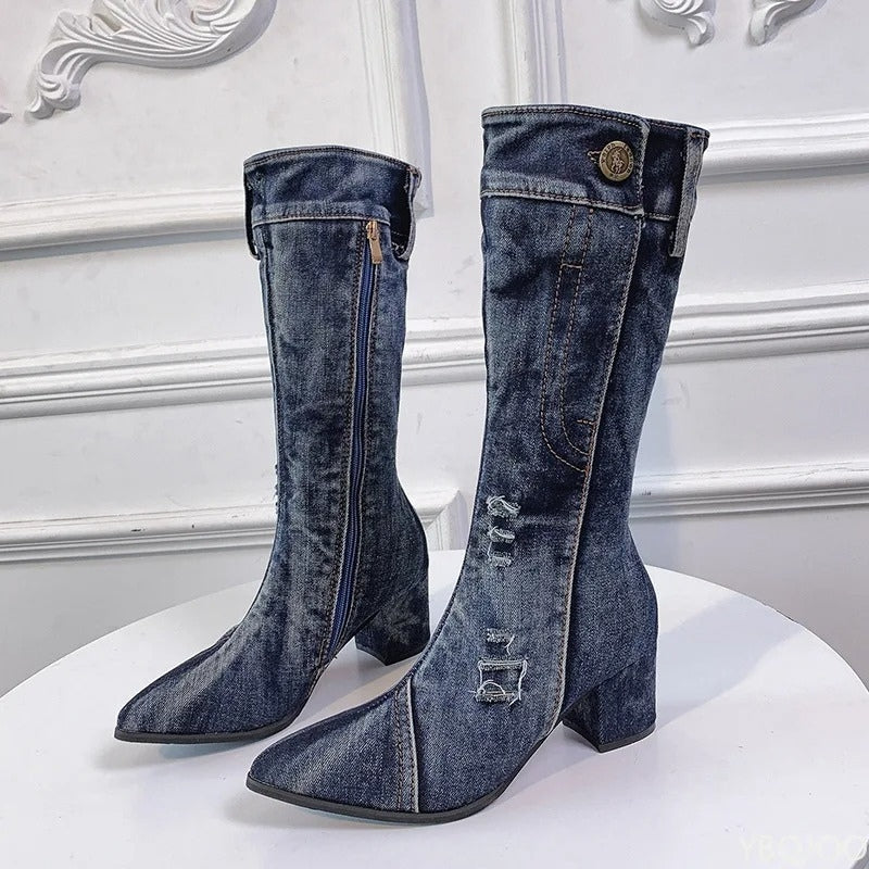 Isabella – High Heel Boots With Zipper Closure Design