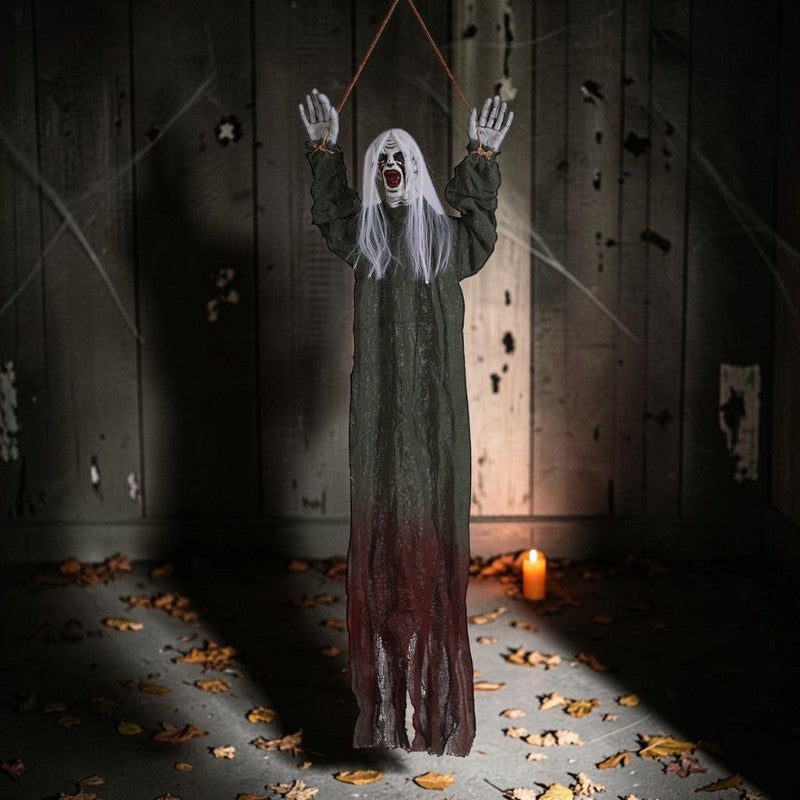 Hanging Ghost Decoration with Long Hair