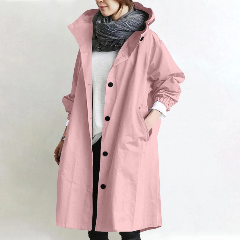 Women’s Cozy Oversized Long Sleeve Trench Coat