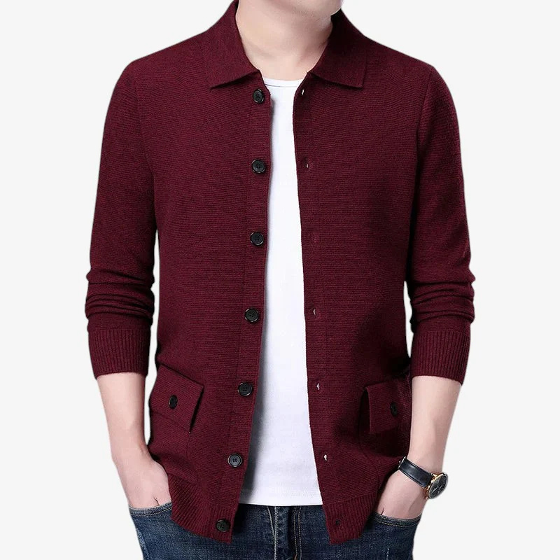 Oliver – Long Sleeeve Cardigan with Pockets and Buttons