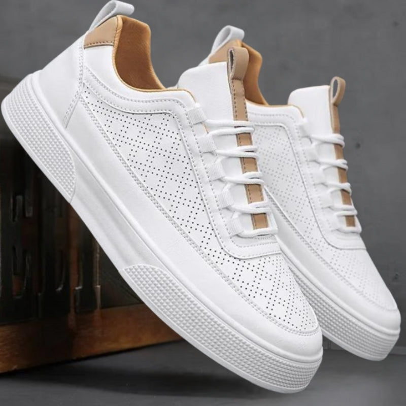 David – Sneakers with Adjustable Lace Up and Zigzag Pattern Design