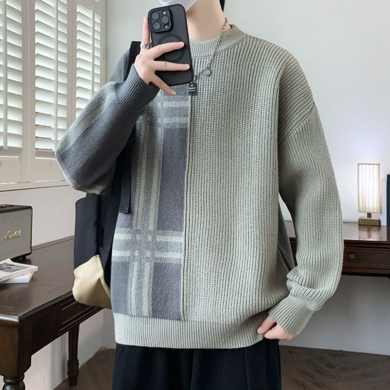 Noah – Long Sleeve Sweater with Ribbed Hem and Round Neck