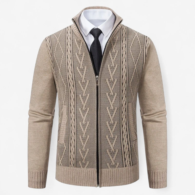 Liam – Slim Fit Vest met Sjaalkraag en Rits Velani