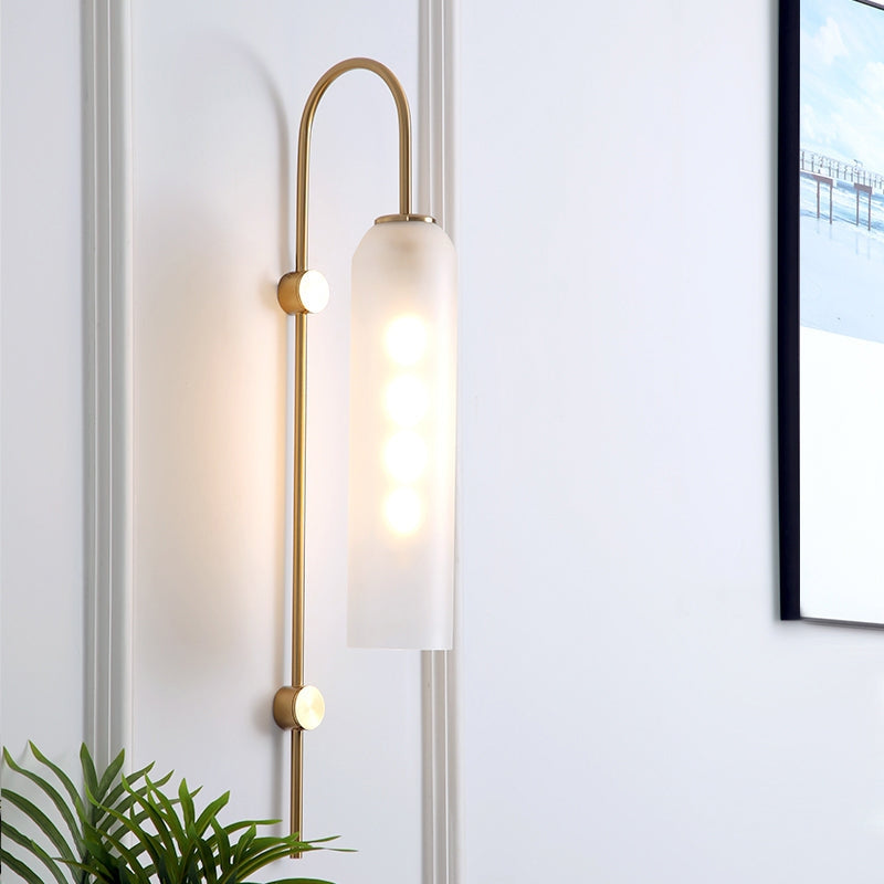 LumaArc – LED Wall Lamp with Round Head & Curved Arm