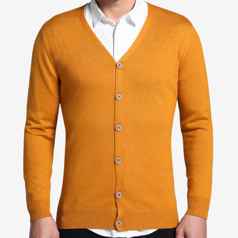 Daniel – V Neck Sweater With Ribbed Hem And Long Sleeves