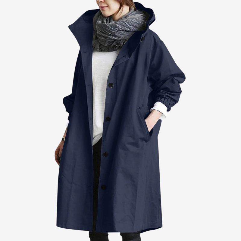 Women’s Cozy Oversized Long Sleeve Trench Coat