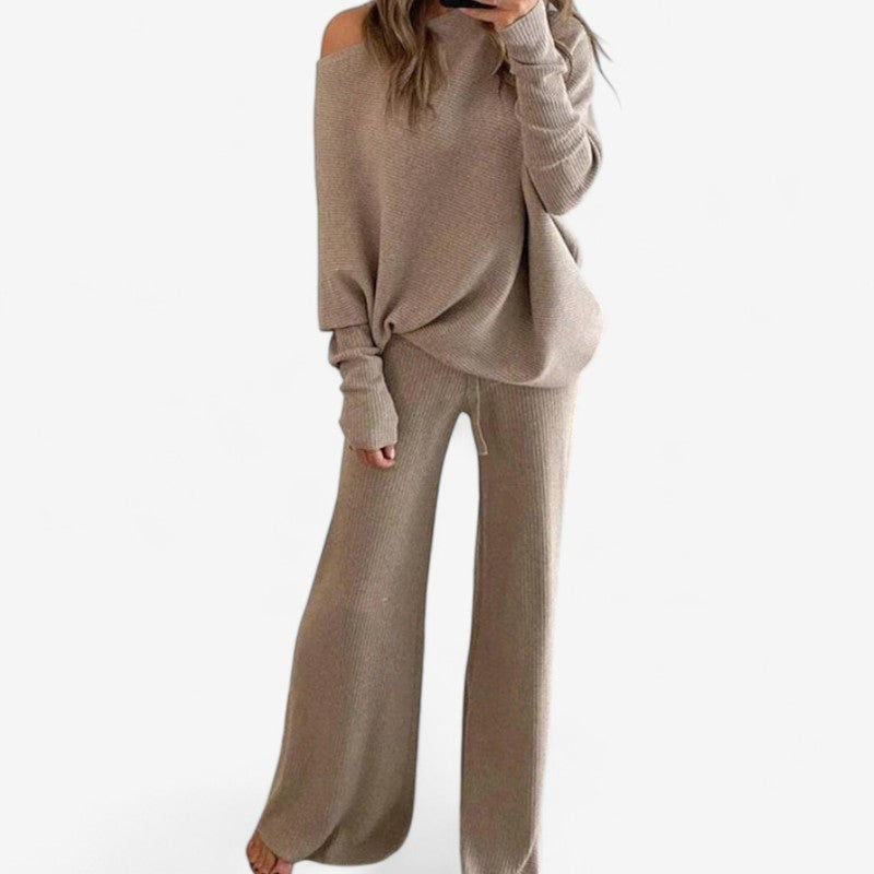 Aria – 2-delig set met high-waist broek en top met lange mouwen Velani