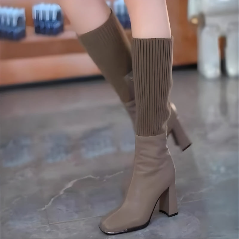 Lily – Long Heel Shoes with Stretchable Socks Design